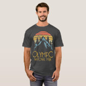 Retro Olympic National Park Washington Mountains T-Shirt (Vorne ganz)