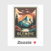 Retro Olympischer Nationalpark Aufkleber (Blatt)