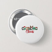 Retro Oma Claus Reindeer Christmas Matching Fa Button (Vorne & Hinten)