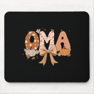 Retro Oma Coquette Bows Leopard Fall Erntedank Mousepad