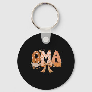 Retro Oma Coquette Bows Leopard Fall Erntedank Schlüsselanhänger
