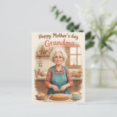 Retro-Oma-Mütter Tag Vintager Charm Postkarte (Stehend Vorderseite)