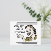Retro Oma T - Shirt und Geschenke Postkarte (Stehend Vorderseite)