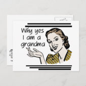 Retro Oma T - Shirt und Geschenke Postkarte (Vorne/Hinten)