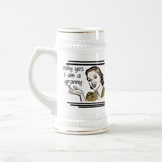 Retro Oma-T - Shirts und Geschenke Bierglas (Links)