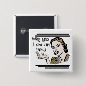Retro Oma T-Shirts und Geschenke Button (Vorne & Hinten)