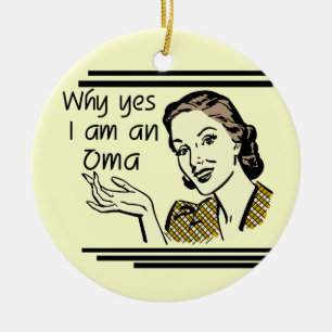 Retro Oma T-Shirts und Geschenke Keramik Ornament