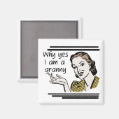 Retro Oma-T-Shirts und Geschenke Magnet (Vorderseite/Rückseite)