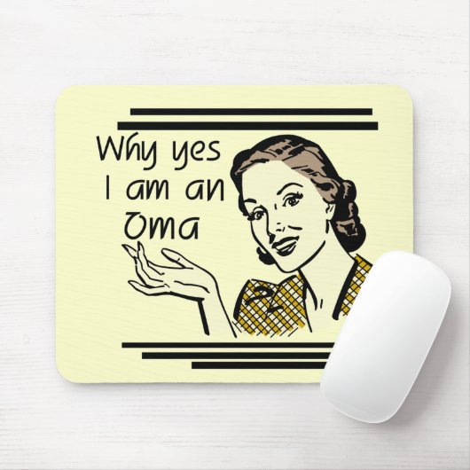 Retro Oma T-Shirts und Geschenke Mousepad (Mit Mouse)
