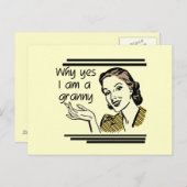 Retro Oma-T - Shirts und Geschenke Postkarte (Vorne/Hinten)