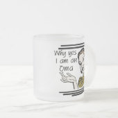 Retro Oma Tshirts and Gifts Mattglastasse (VorderseiteRechts)