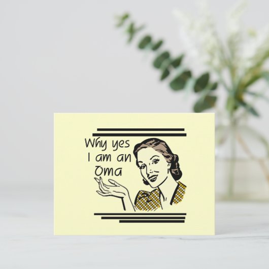Retro Oma Tshirts und Geschenke Postkarte (Stehend Vorderseite)