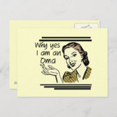 Retro Oma Tshirts und Geschenke Postkarte (Vorne/Hinten)