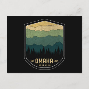 Retro Omaha Nebraska NE Staat Berge Vintage Postkarte