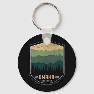 Retro Omaha Nebraska NE Staat Vintag Schlüsselanhänger