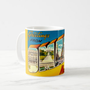Retro Omaha Nebraska Postkarte Kaffeetasse