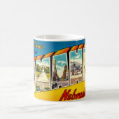 Retro Omaha Nebraska Postkarte Kaffeetasse (Mittel)