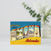 Retro-Omaha-Nebraska-Postkarte Postkarte (Stehend Vorderseite)
