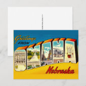 Retro-Omaha-Nebraska-Postkarte Postkarte (Vorne/Hinten)