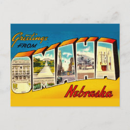 Retro-Omaha-Nebraska-Postkarte Postkarte