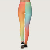 Retro Ombre Pastel Mute Rainbow Trendy   Leggings (Rückseite)