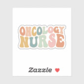 Retro Oncology Nurse Oncology Nursing Cancer Nurse Aufkleber (Blatt)