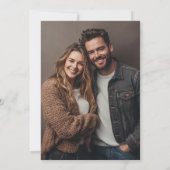 Retro One Future Minimalistisch Couples Dusche Fot Einladung (Rückseite)