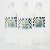 Retro One Happy Typ Birthday Water Flasche Etikett (Flaschen)