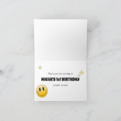 Retro One Happy Typ Geburtstag Danke Karte (Innenseite)