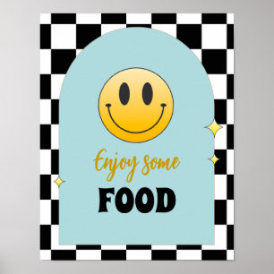 Retro One Happy Typ Geburtstag Genießen Sie etwas Poster