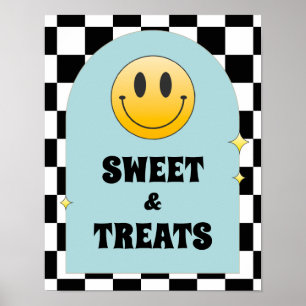 Retro One Happy Typ Geburtstag Sweet & Leckereien Poster