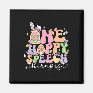 Retro One Hoppy Speech Therapist Slp Bunny Happy E Magnet