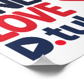 Retro ONE LIEBE D.Tube Color Poster (Ecke)