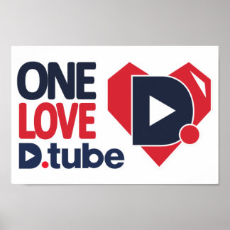 Retro ONE LIEBE D.Tube Color Poster