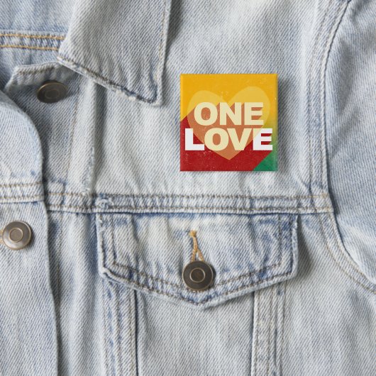 Retro One Liebe Poster Art farbenfroh Button (Beispiel)