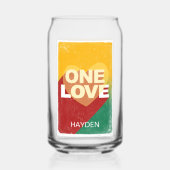 Retro One Liebe Poster Kunst Personalisiert Dosenglas (Vorderseite)