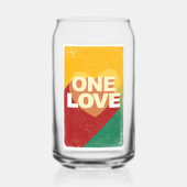 Retro One Liebe Poster Kunst Personalisiert Dosenglas (Rückseite)