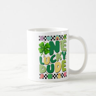 Retro One Lucky Dude St Patricks Day Shamrock Glüc Kaffeetasse