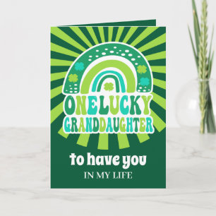 Retro One Lucky Enkelin St. Patrick's Day Karte
