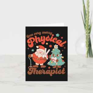 Retro One Sehr Fröhlicher Physiotherapeut Weihnach Karte