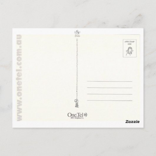 Retro One.Tel Telefone Box Postkarte (Rückseite)