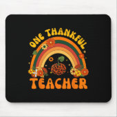 Retro One Thanker Teacher Erntedank Fall Mens Mousepad (Vorne)