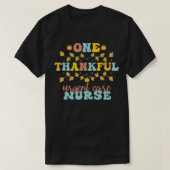 Retro One Thankful Urgent e Nurse Erntedank T-Shirt (Design vorne)
