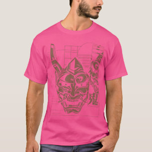 Retro Oni Cyberpunk Samurai Arts Bushido Warrior T-Shirt