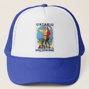Retro Ontario Reiseplakat Truckerkappe