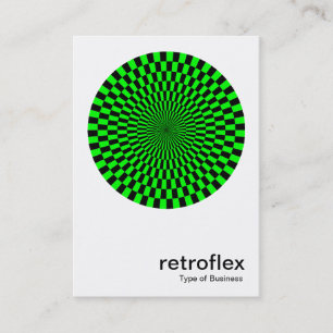 Retro Op Art - Grün und Schwarz Visitenkarte