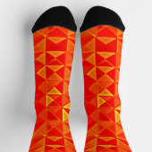 Retro Op-Art Orange Triangle Socks Socken (Oben)