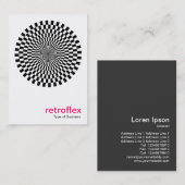 Retro Op Art Visitenkarte (Vorne/Hinten)