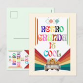 Retro Opa Cool Feiertagspostkarte (Vorne/Hinten)