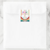 Retro Opa Cool Quadratischer Aufkleber (Tasche)
